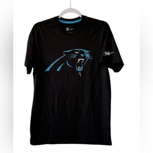NFL Nike men’s Small short sleeve black Carolina Panthers logo T-shirt